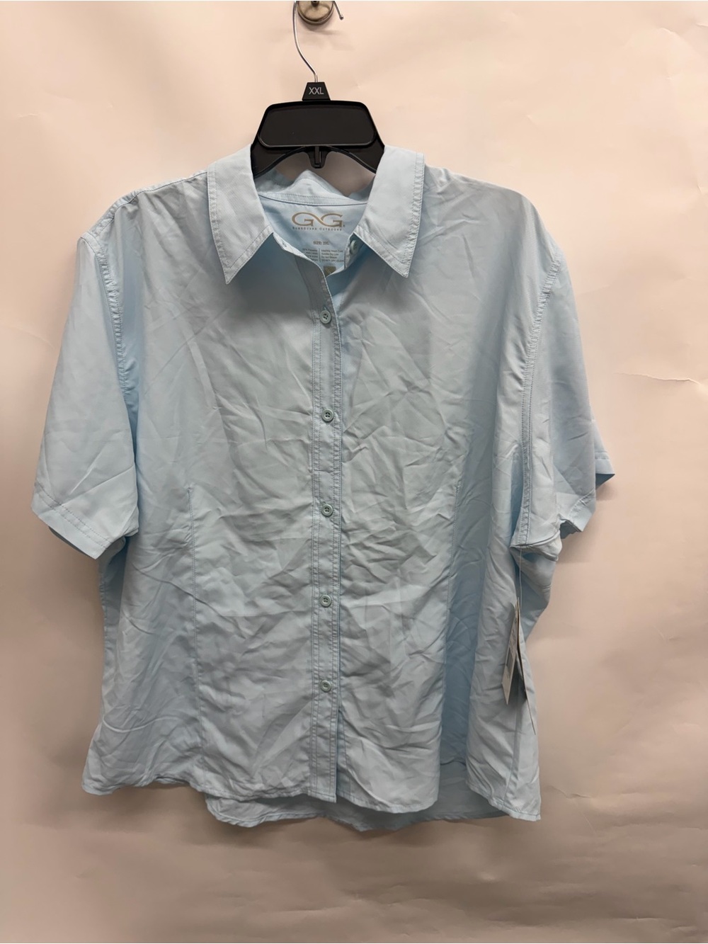 Ladies Game GuardLight Blue Short-Sleeve Button Down Shirt